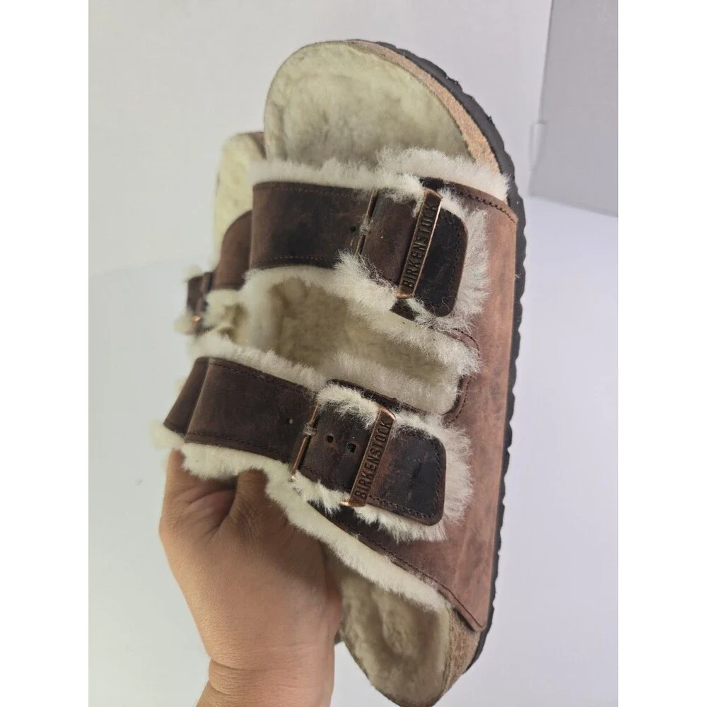 Birkenstock Arizona Fur Shearling Habana mens Size EU44/ US11